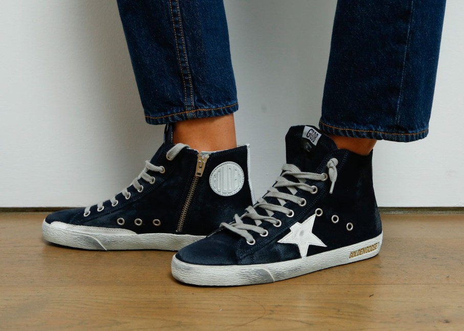 Women Golden Goose Trainers | Gg Francy Classic In Night Blue, White