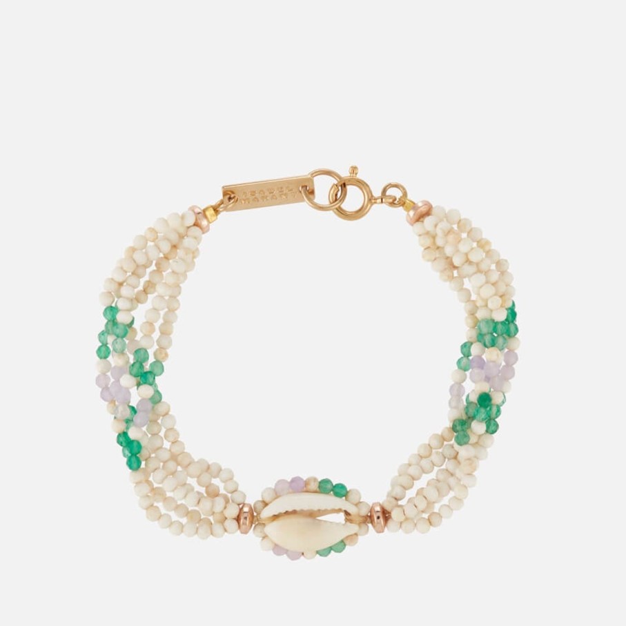 Women Isabel Marant Jewellery | Im Malebo Bracelet In Ecru, Green