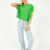 Women VK Cashmere Knitwear | Vk Imogen Boxy Crop In Kelly Green