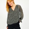 Women Velvet by Graham & Spencer Tops | Velvet Kathy Blouse In Animal