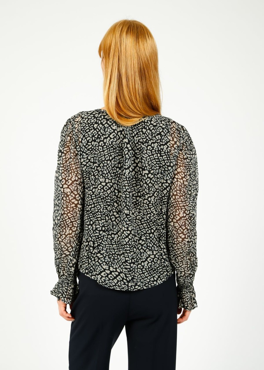 Women Velvet by Graham & Spencer Tops | Velvet Kathy Blouse In Animal