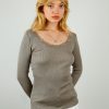 Women Rosemunde Tops | Rosemunde Babette Ls In Brown Melange