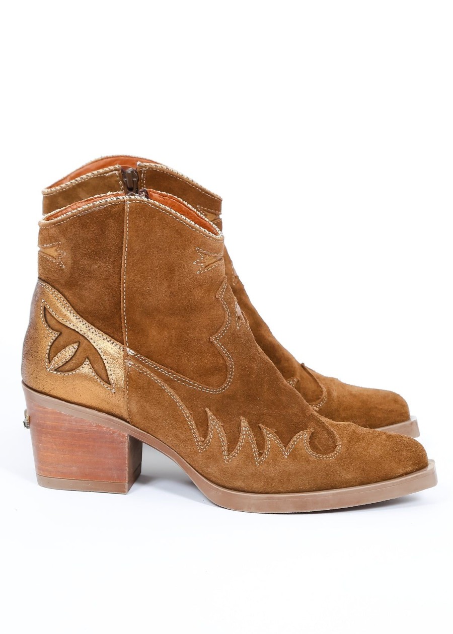 Women Nemonic Boots | Nemonic Short Cowboy In Brown